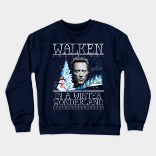 Walken In A Winter Wonderland Christmas Knit Crewneck Sweatshirt